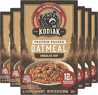 Kodiak Cakes Instant Oatmeal Packets - High Protein - 100% Whole Grains Breakfast Food - Chocolate Chip (36 Packets)