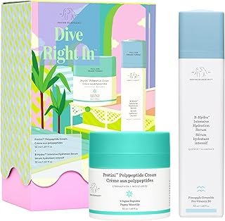 Drunk Elephant Dive Right In Kit- Full-Size Protini Polypeptide Cream and B-Hydra Hydration Serum