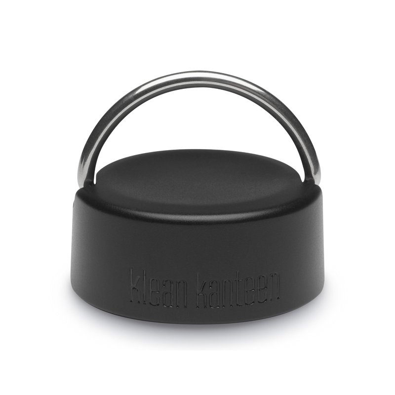 Klean Kanteen Wide Loop Cap with Bale - Dishwasher Safe, Stainless Steel Bottle Cap - Compatible with Wide Mouth Bottles - Black