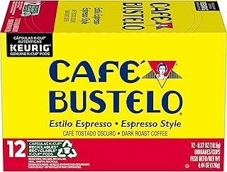 Café Bustelo Espresso Style Dark Roast Coffee, 12 Keurig K-Cup Pods