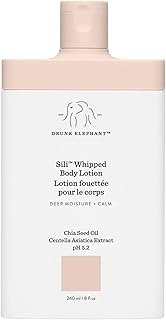 Drunk Elephant Sili Whipped Body Lotion - 240 ml/8 fl oz - Rich Daily Moisturizing Lotion - Clean Clinical Skincare - Cruelty-Free - Free of Essential Oils, Silicones, and Fragrance
