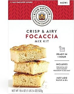 King Arthur Baking Company Crisp & Airy Focaccia Mix Kit 18.4 oz., Baking Mix - Ready in 1 hour