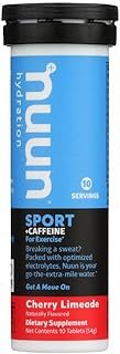 Nuun Energy: Cherry Limeade Electrolyte + Caffeine Tablets (6 Tubes of 10 Tabs)6