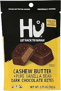 HU KITCHEN Organic Cashew Butter & Vanilla Dark Chocolate Bites, 2.75 OZ