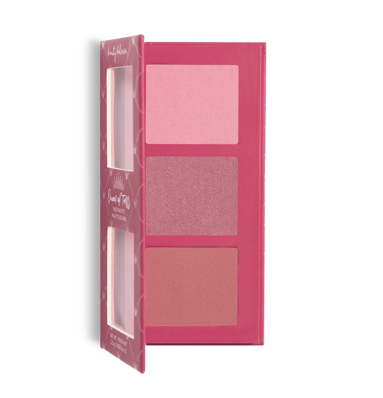 Beauty Bakerie Queen of Tarts Bar Mini Makeup Palette, Three Universal Shades of Blushes Makeup, Travel Size
