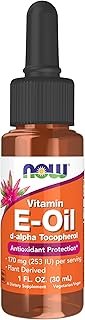 NOW Foods Supplements, Natural Vitamin E-Oil Liquid (D-Alpha Tocopherol), Antioxidant Protection*, 1-Ounce