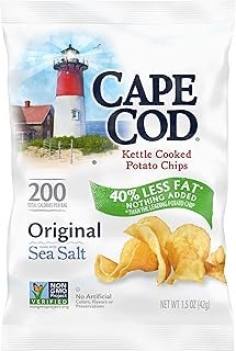 Cape Cod Potato Chips, Less Fat Original Kettle Cooked Chips, 1.5 Oz (Pack of 56)