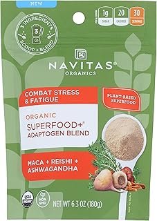 Navitas Organics Organic Superfood+ Adaptogen Blend, Gluten Free, Non GMO, 6.3 Ounce (Pack of 1)