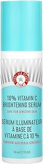 First Aid Beauty 10% Vitamin C Brightening Serum, Daily Dark Spot Serum with Squalane & Vitamin E, Helps Brighten Without Irritation or Clogged Pores, Safe for Sensitive Skin, 1.7 oz