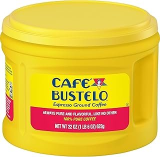 Café Bustelo Espresso Dark Roast Ground Coffee, 22 Ounces (Pack of 6)
