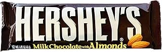 HERSHEY'S Chocolate Candy Bar with Almonds, 1.45 Ounce