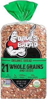 Daves Killer Bread Organic Bread, 21 Whole Wheat Grains & Seeds, 27 Oz (Pack of 8)