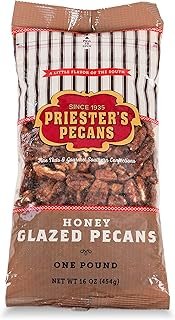 PRIESTER'S | 1lb. Bag | Honey Glazed Pecans | Flavorful Premium-Crop Pecans | Grown with Care & Made with Love | Perfect for Gifts, Snacking, Recipes & Toppings | Sweet & Crunchy Treat
