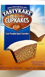 Tastykake Fp Cupcake Pumpkn Spice Seasonal Cake, 6pk, 12.75 Ounce