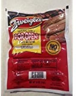 Zweigles Hots 8 lbs Pop-open Red Hots (8 packs of 6 Red Hots)