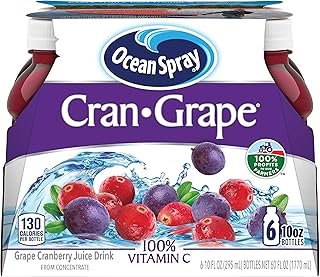 Ocean Spray Cran-Grape Juice Drink, 10 Ounce Bottle (Pack of 6)