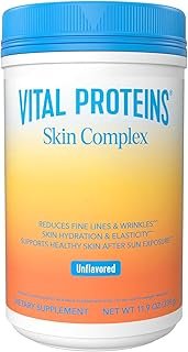 Vital Proteins Collagen Peptides for Women - 20g Hydrolyzed Collagen, Vitamin C, Hyaluronic Acid, Reduce Fine Lines & Wrinkles, Verisol & Holimel - Skin Complex Supplement, Unflavored 11.9oz Powder