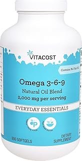 Vitacost Omega 3-6-9 Natural Oil Blend -- 2000 mg per serving- 300 Softgels
