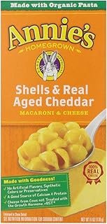 Annie's Homegrown Shells & Real Aged Wisconsin Cheddar, 6-ounces (Pack of12)