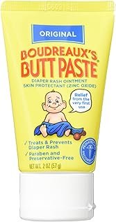 Boudreaux's Butt Paste Diaper Rash Ointment - Original - Contains 16% Zinc Oxide - Pediatrician Recommended - Paraben and Preservative-Free - 2 Ounce