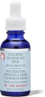 First Aid Beauty Ultra Repair Oat & Hemp Seed Oil – Hydrating, Non-Greasy Facial Oil with Arnica & Colloidal Oatmeal for Redness Relief – Calms Dry, Distressed Skin – Fragrance Free, 1 oz