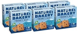 Nature’s Bakery Hearty Bars Blueberry, Whole Grains, Dairy-Free, Snack Bar, 30 Count