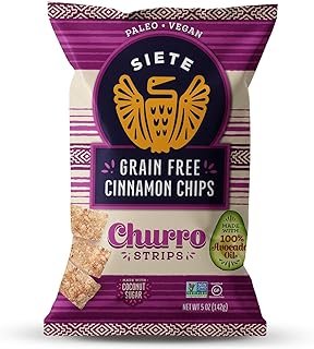Siete Grain Free Cinnamon Churro Strips, 5 oz Bag (1 Pack) - Dairy Free, Paleo, Vegan, Non-GMO, Gluten Free