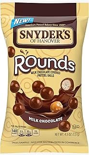 Snyders Of Hanover Rounds Milk Chocolate Pretzel Ball, 3.5 Ounce - 8 per case.
