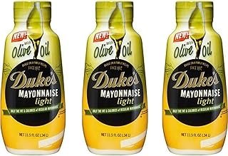 Duke's Mayonnaise Light, Olive Oil, 11.5 oz Squeeze Bottle (3 pack)