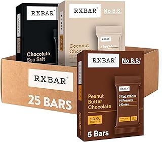 RXBAR Protein Bars, 12g Protein, Gluten Free Snacks, Chocolate Lovers Variety Pack (5 Boxes, 25 Count)