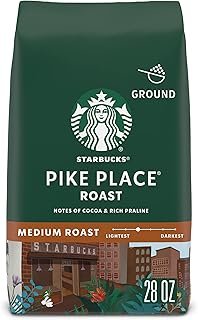 Starbucks Ground Coffee, Medium Roast Coffee, Pike Place Roast, 100% Arabica, 1 Bag (28 Oz)