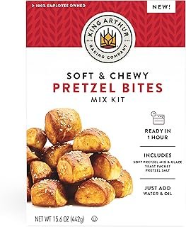 King Arthur Baking Company Soft & Chewy Pretzel Bites Mix Kit 15.6 oz., Baking Mix - Ready in 1 hour
