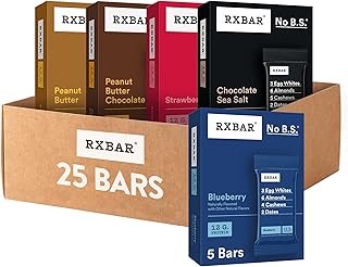 RXBAR Protein Bars, Snack Bars, Variety Pack (5 Boxes, 25 Count)