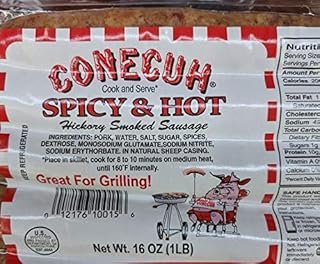 Hagaser Conecuh Spicy & Hot Hickory Smoked Sausage 16 Oz (4 Pack) C