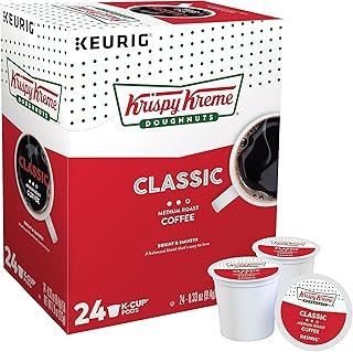 Krispy Kreme Classic, Single-Serve Keurig K-Cup Pods, Medium Roast Coffee, 24 Count