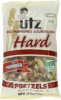 Utz of Hanover Old Fashioned Pretzels, Sourdough Hard, 16 Ounce 2 Bags