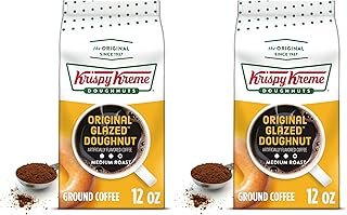 Krispy Kreme Doughnuts Original Glazed Donut Ground Coffee, Bagged 12oz (Pack of 2)