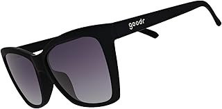 goodr New Wave Renegade Polarized Black Cateye Sunglasses, Medium Sized (Pop G)