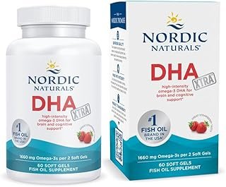 Nordic Naturals DHA Xtra, Strawberry - 60 Soft Gels - 1660 mg Omega-3 - High-Intensity DHA Formula for Brain & Nervous System Support - Non-GMO - 30 Servings