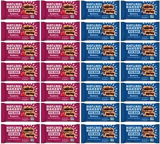 Nature's Bakery Whole Wheat Fig Bars - 32 Twin Packs (16 Blueberry, 16 Raspberry Each) (1)