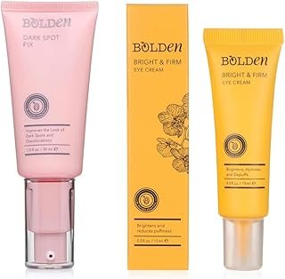 BOLDEN Dark Spot Corrector & Bright & Firm Eye Cream Bundle | With Niacinamide, Tranexamic Acid, Vitamin C & Peptides | Skincare Set for Face & Under Eye | 1.0 fl oz + 0.5 fl oz