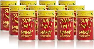 SLAP YA MAMA Louisiana Style Cajun Seasoning, Hot Blend, MSG Free and Kosher, 8 Ounce Can, Pack of 12