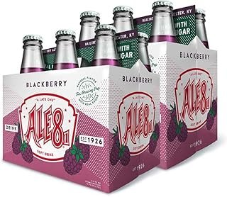 Ale 8 One Blackberry, Glass Bottles, 12 ounces, Pack of 12, 100% Kentucky Soft Drink