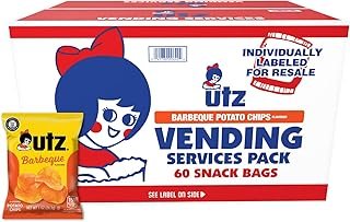 Utz Potato Chips, Barbeque - 1 Ounce (Pack of 60), Crispy Potato Chips Made from Fresh Potatoes, Crunchy Individual Snacks to Go, Cholesterol Free, Trans-Fat Free, Gluten Free Snacks
