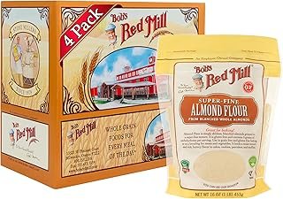 Bob's Red Mill Almond Flour, 16oz (Pack of 4) - Non GMO, Vegan, Paleo Friendly, Keto Friendly Friendly, Kosher