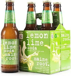 Maine Root Hand Crafted Lemon Lime Soda, 12 fl oz (12 Glass Bottles)