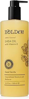 BOLDEN SHEA OIL with Vitamin E | 100% Natural | Unparalleled Moisture & Radiance for Skin & Hair | Sweet Vanilla Scented | 16.9 Fl Oz