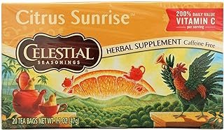 Celestial Seasonings Citrus Sunrise Herbal Supplement Tea, 20 Count