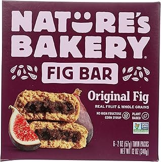 Nature's Bakery Whole Wheat Original Fig Bar, Non GMO, Plant Based, 12 Ounce (Pack Of 6)