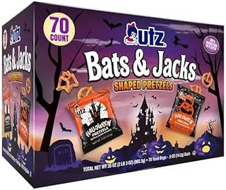 Utz Bats & Jacks Shaped Halloween Pretzels, 70 count.
